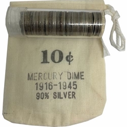 Mercury Dimes 90% Silver $5 Face Circulated mercury dimes, mercury, silver, coins, roll, constitutional, silver coins, bars, junk, 90, percent, ninety, investment